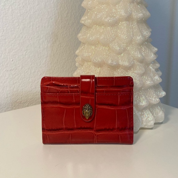NWT Kurt Geiger Leather Croc Embossed Card Holder - Picture 7 of 11